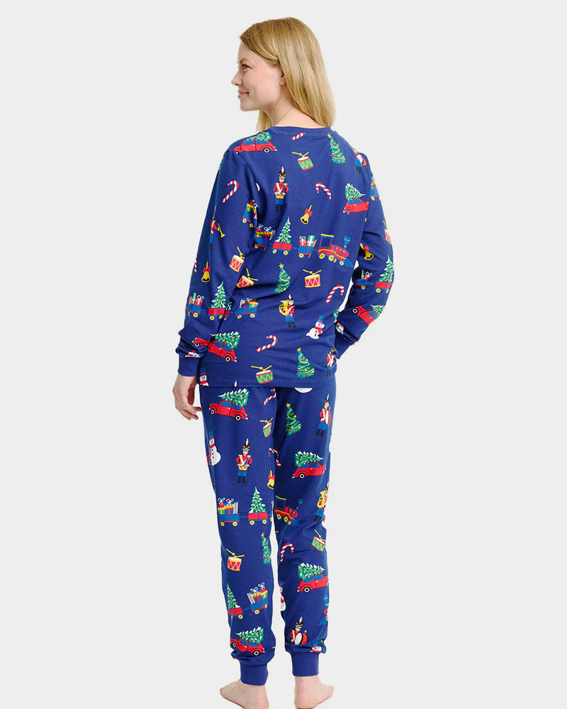 Pijama de Natal para Adultos Mulher Unisex com Brinquedos de Natal