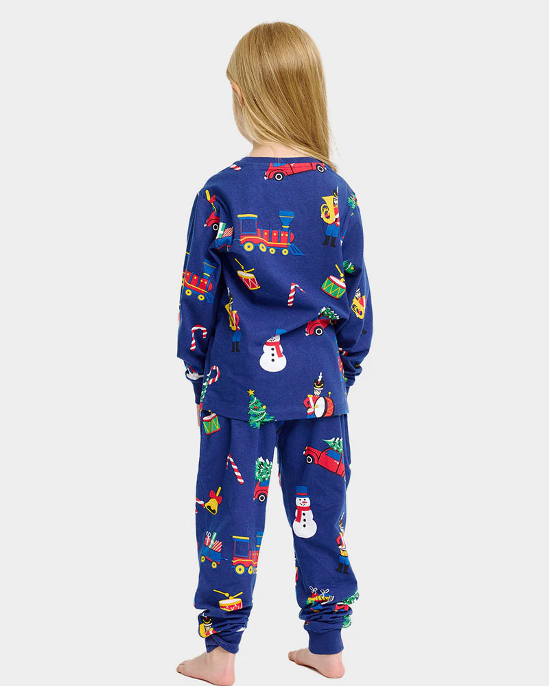 Pijama de Natal Crianças Unisex com Brinquedos de Natal