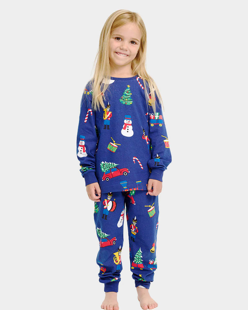 Pijama de Natal para Crianças Unisex com Brinquedos de Natal