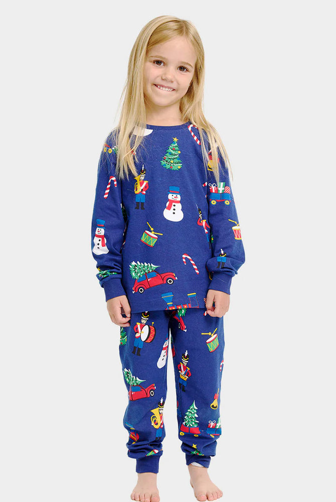 Pijama de Natal para Crianças Unisex com Brinquedos de Natal