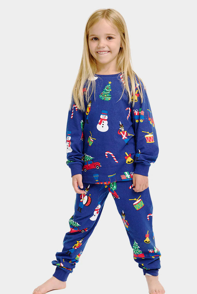 Pijama de Natal Crianças Família Unisex com Brinquedos de Natal