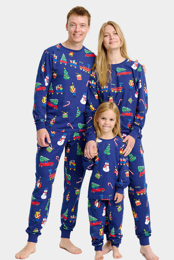 Pijama de Natal para Família Unisex com Brinquedos de Natal