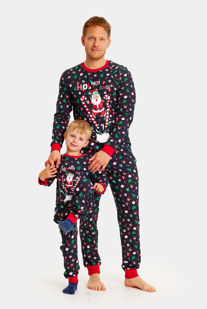 Pijama de Natal Familiar Pai Natal Esquiador