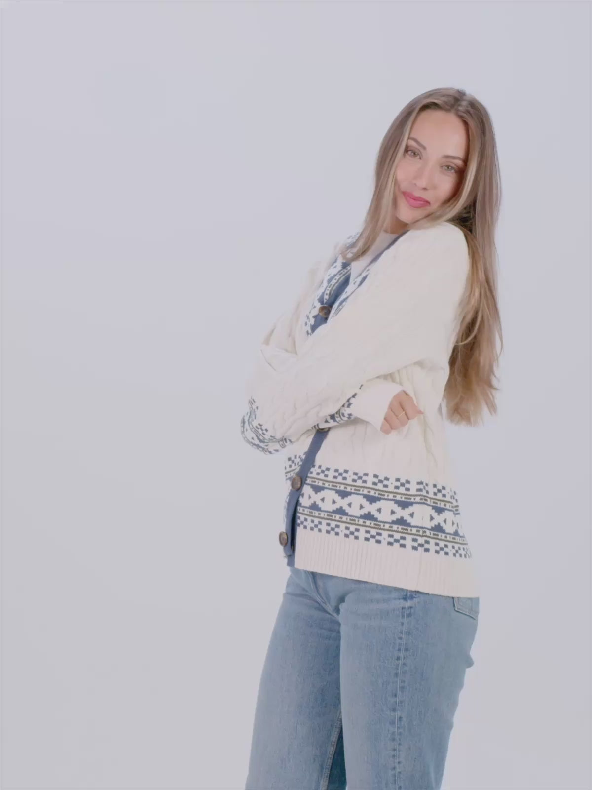 Camisola para Mulher e Homem Cardigã em Algodão Orgânico Cottage