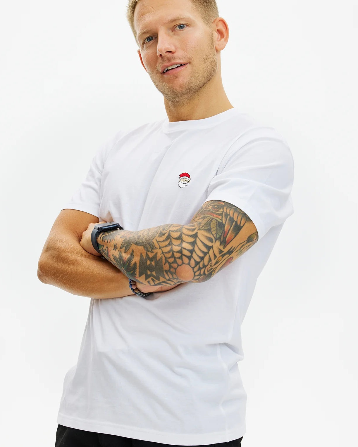 T-shirt de Natal para Hommem Pai Natal
Branca