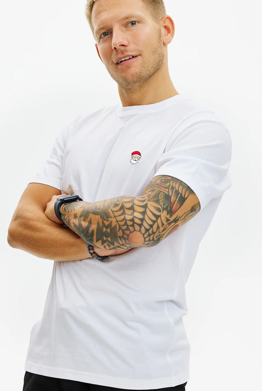 T-shirt de Natal para Hommem Pai Natal
Branca