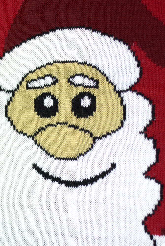 Camisola de Natal para Família com Rena e Pai Natal Sorridentes Detalhe