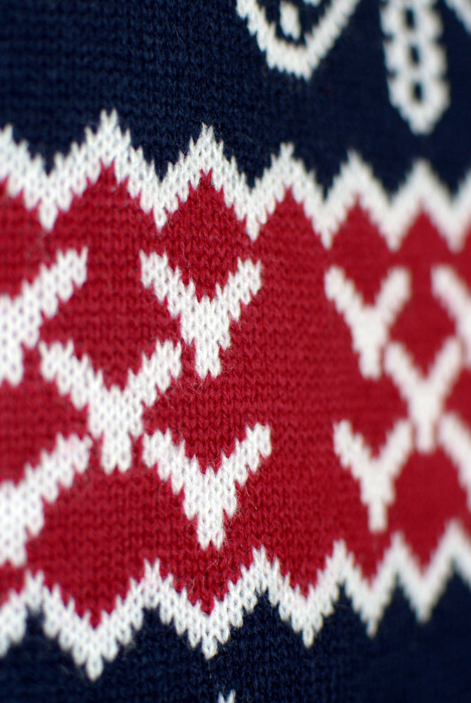 Camisola de Natal para Família com Renas e Motivos Natalinos Detalhe
