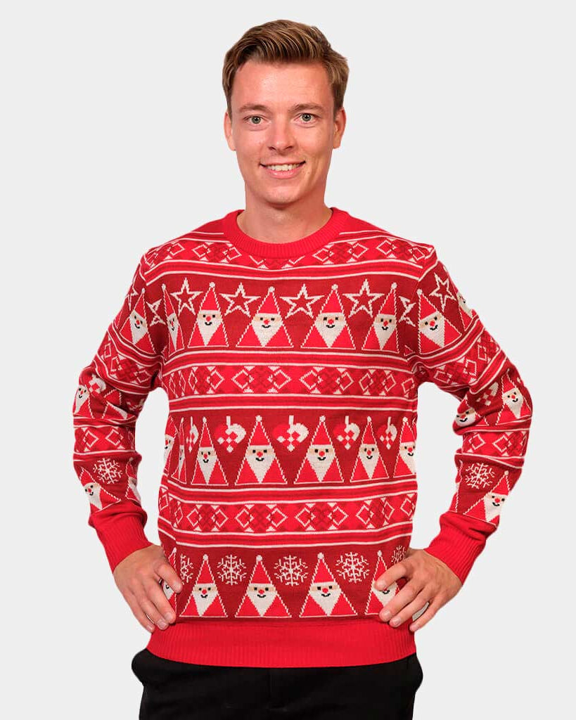 Camisola de Natal Vermelha Pai Natal Homem