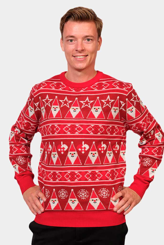Camisola de Natal Vermelha Pai Natal Homem