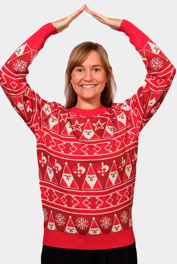 Camisola de Natal Vermelha Pai Natal Mulher