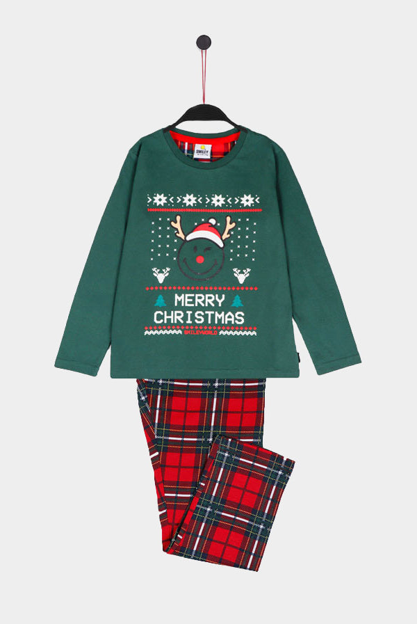 Pijama de Natal para Crianças Verde Smile