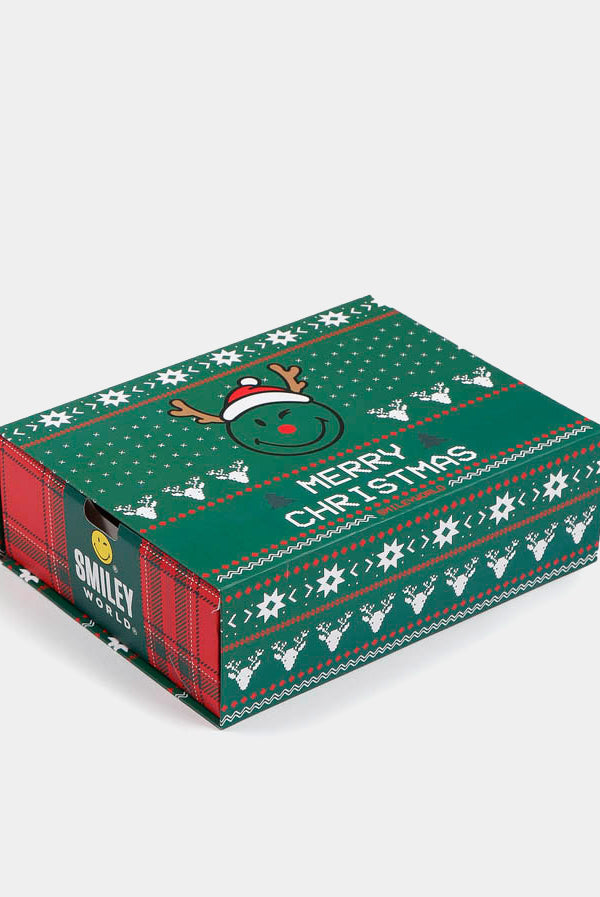Pijama de Natal para Crianças Verde Smile Caixa Presente