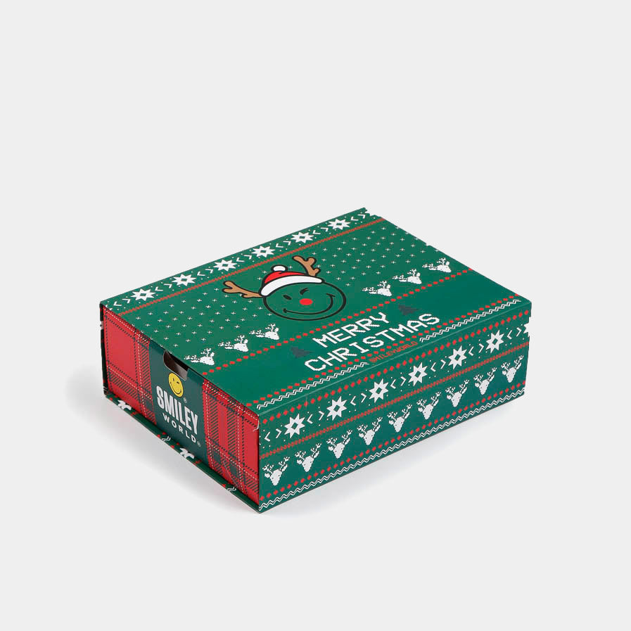 Pijama de Natal para Crianças Verde Smile Caixa Presente