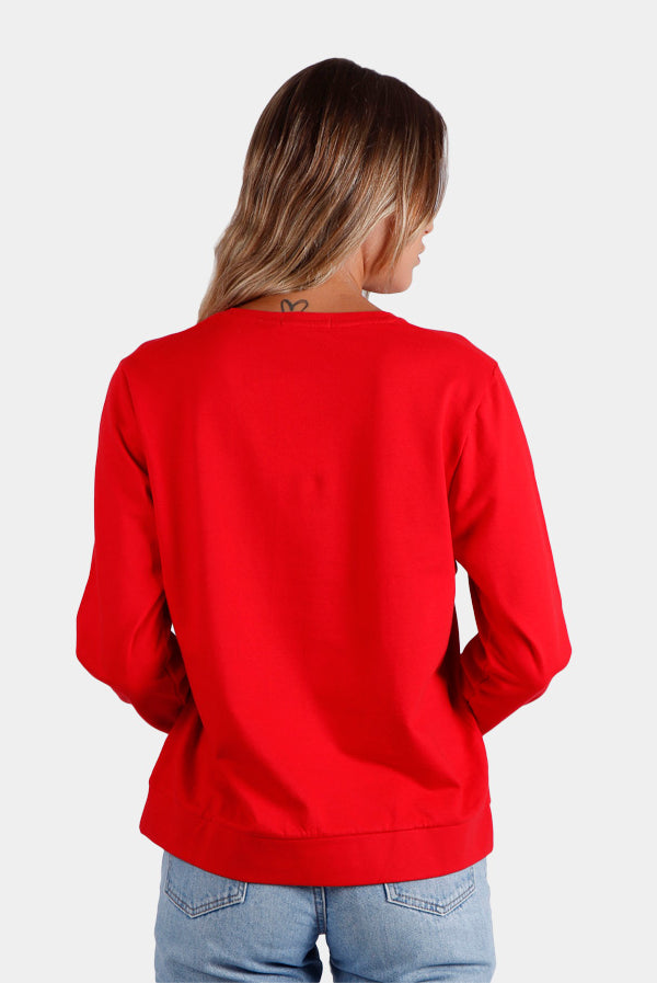 Sweatshirt de Natal para Mulher Vermelha