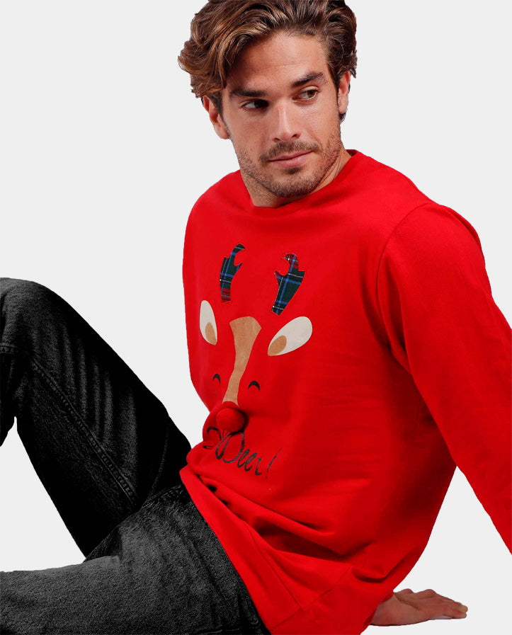 Oh Deer! Sweatshirt de Natal para Homem