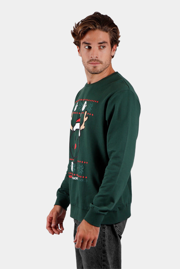 Sweatshirt de Natal Homem Verde Smile
