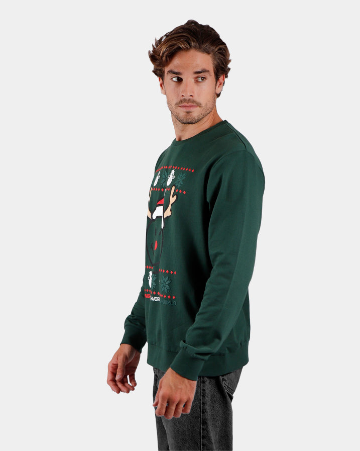Sweatshirt de Natal Homem Verde Smile