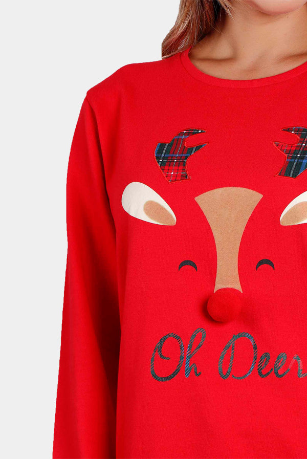Oh Deer! Sweatshirt de Natal para Mulher