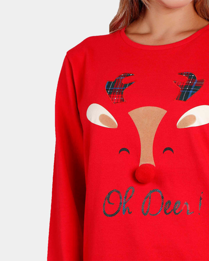 Oh Deer! Sweatshirt de Natal para Mulher