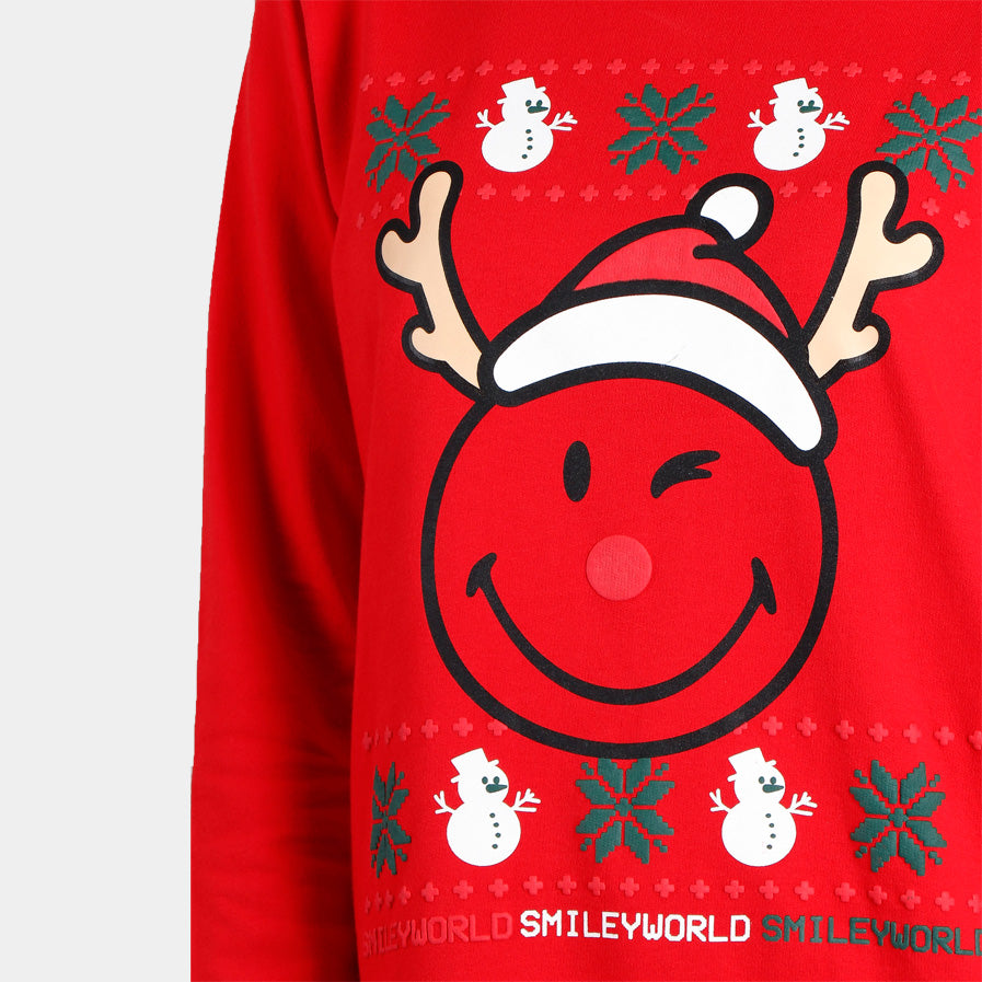 Sweatshirt de Natal Mulher Vermelha Smile