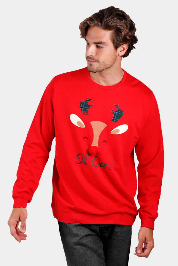 Sweatshirt de Natal para Homem Oh Deer!