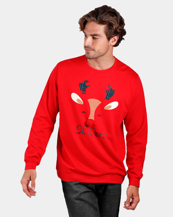 Sweatshirt de Natal para Homem Oh Deer!