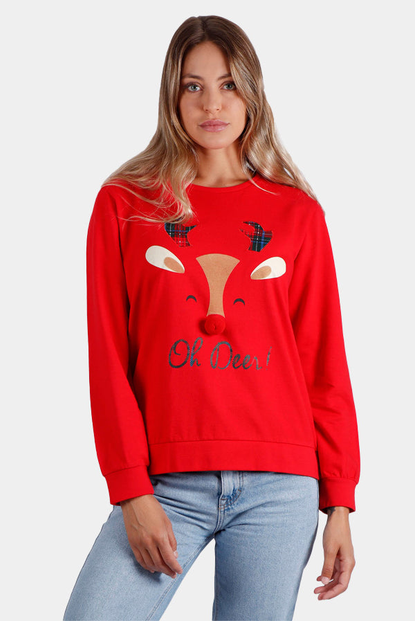 Sweatshirt de Natal para Mulher Oh Deer!