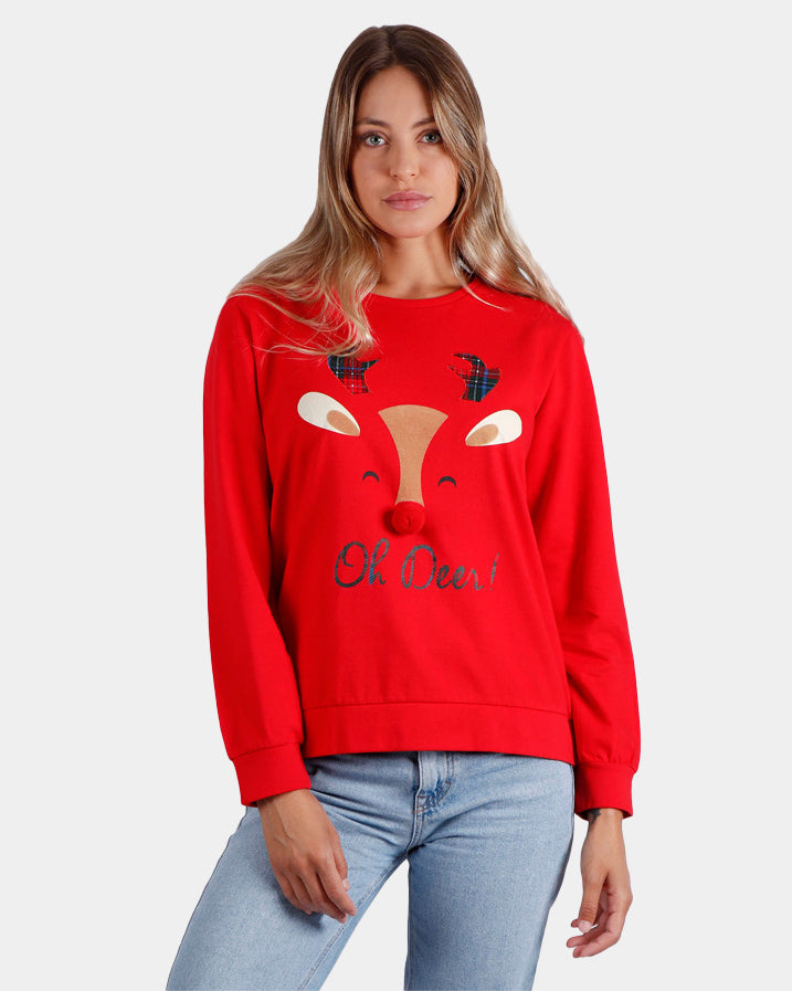 Sweatshirt de Natal para Mulher Oh Deer!
