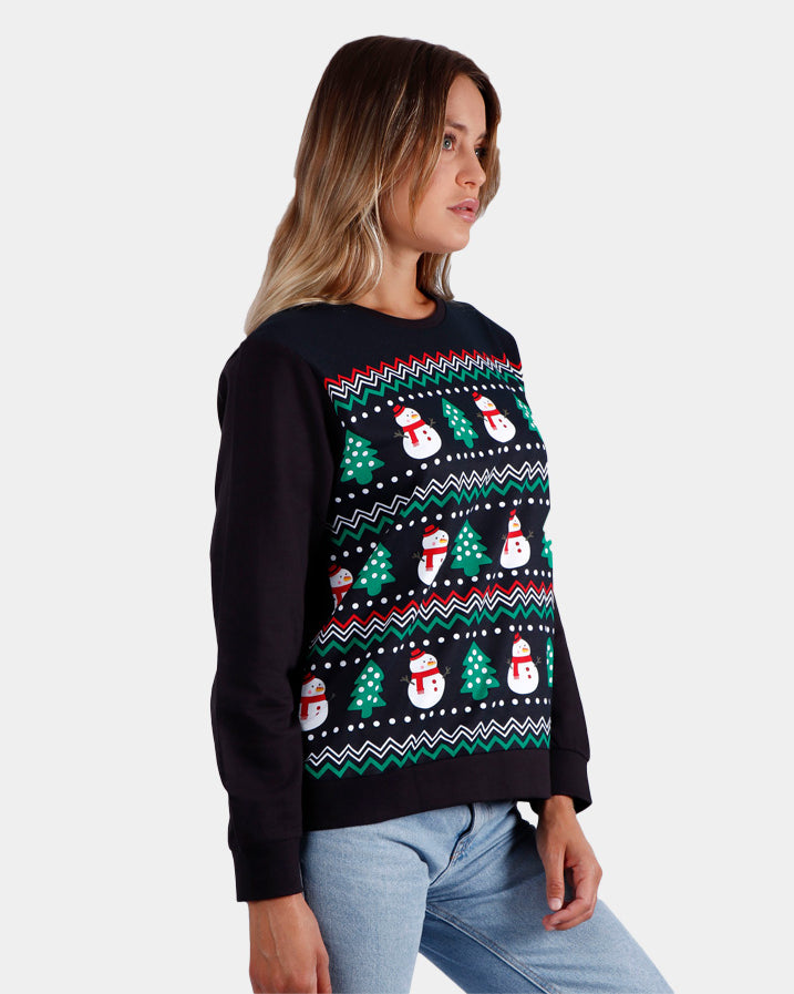 Sweatshirt Mulher de Natal Snow Tree