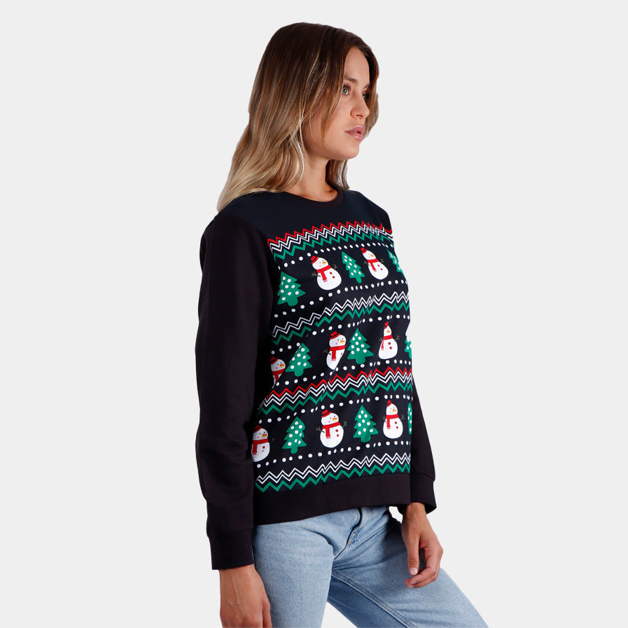 Sweatshirt Mulher de Natal Snow Tree
