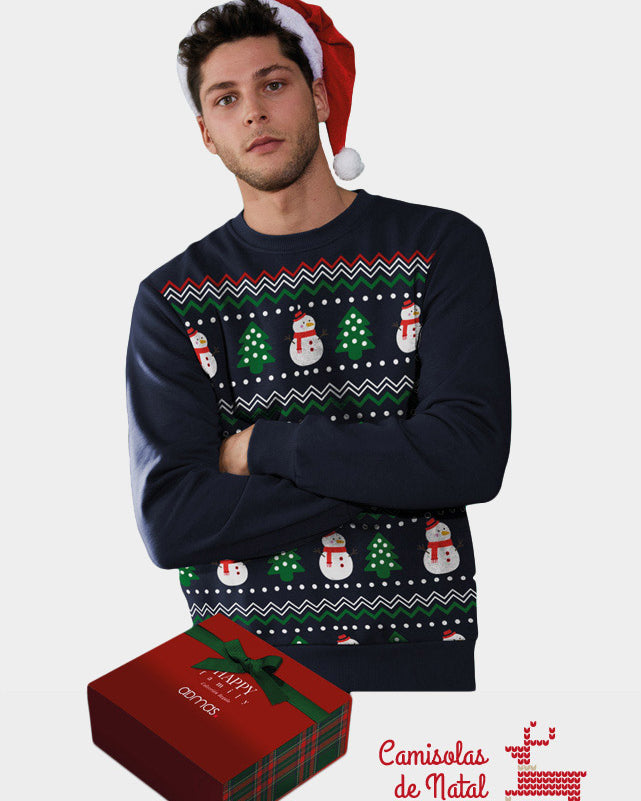 Sweatshirt de Natal para Homem Snow Tree