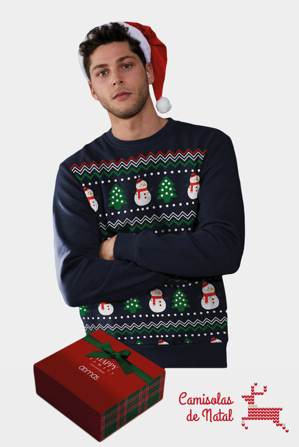 Sweatshirt de Natal para Homem Snow Tree