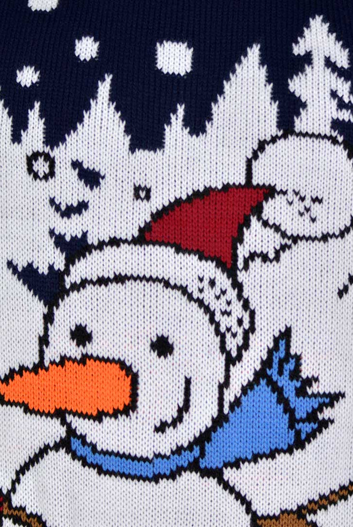 Camisola de Natal Boneco de Neve no Trenó Detalhe