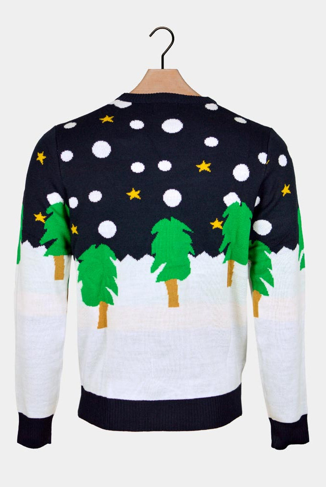 Camisola de Natal com Boneco de neve 3D Homem dorso