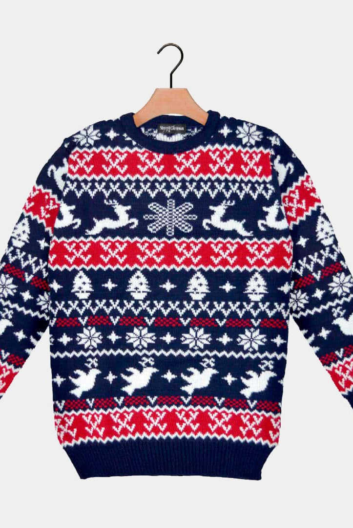 Camisola de Natal com Renas e Motivos Natalinos 2021