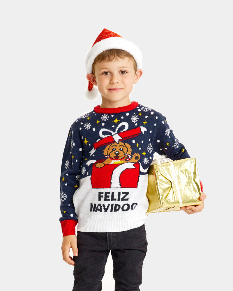 Camisola de Natal para Família Feliz Navidog
