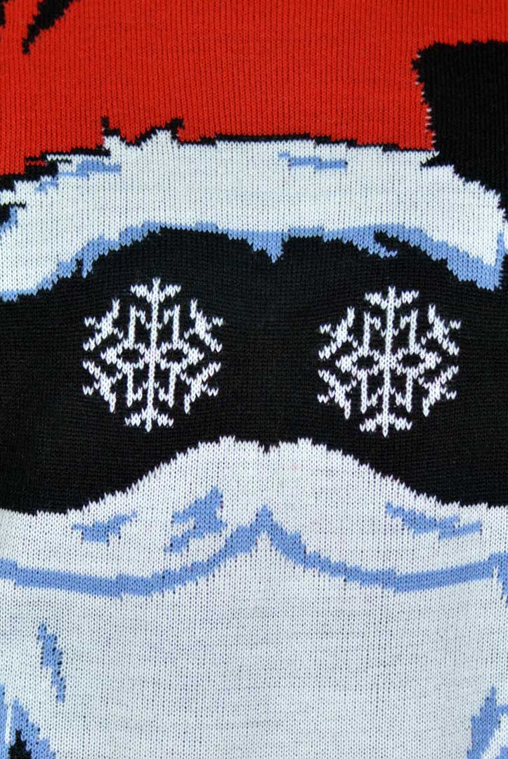 Camisola de Natal para Família Pai Natal Preto Detalhe