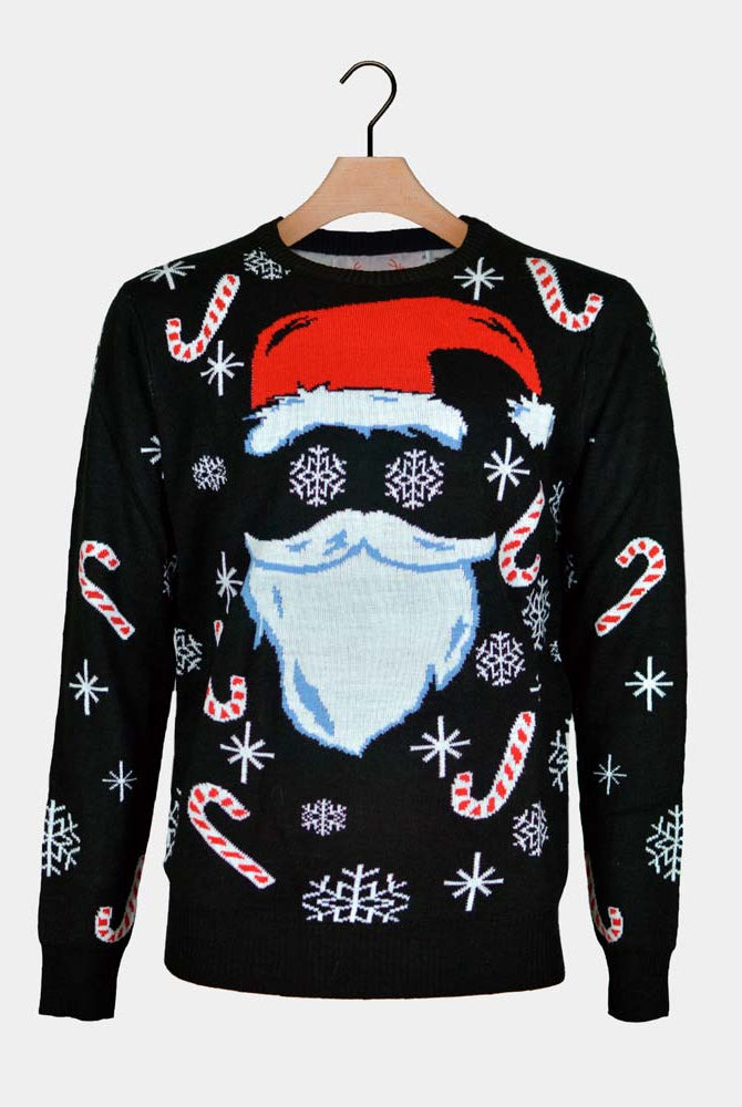 Camisola de Natal para Família Pai Natal Preto