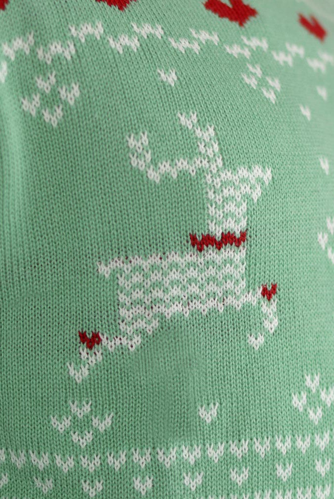 Camisola de Natal Verde para Família Sweet Christmas Detalhe rena
