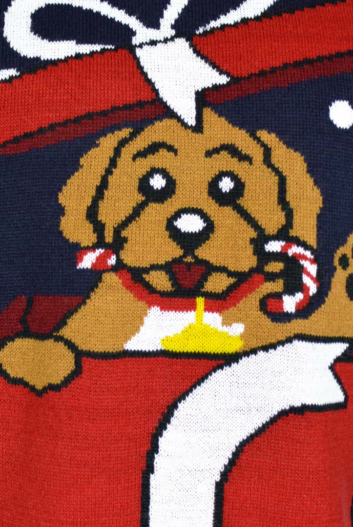 Camisola de Natal Feliz Navidog Detalhe