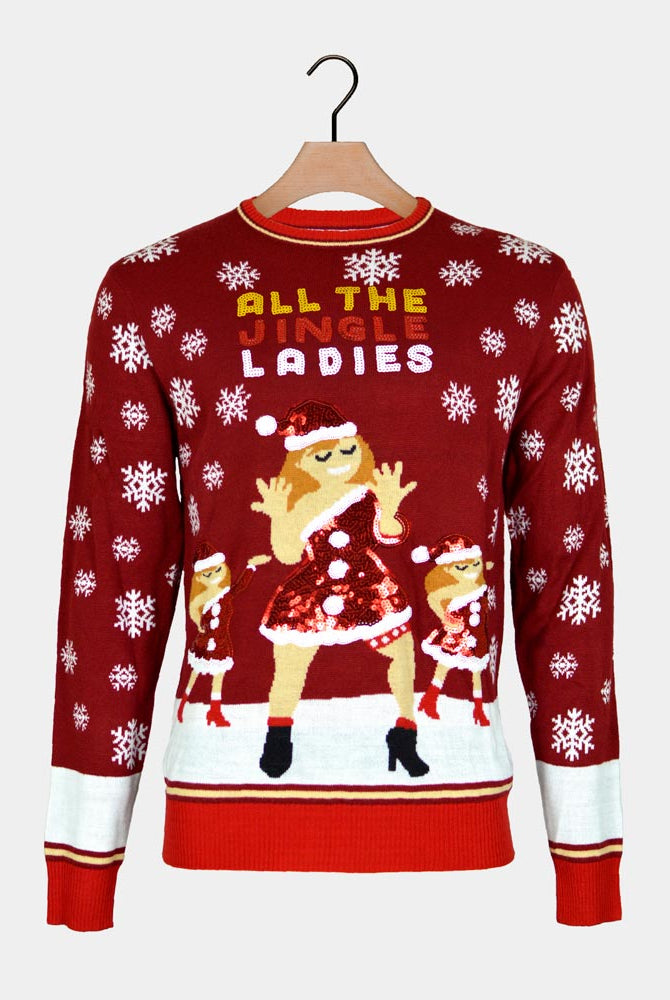 Camisola de Natal Jingles Ladies Lantejoulas