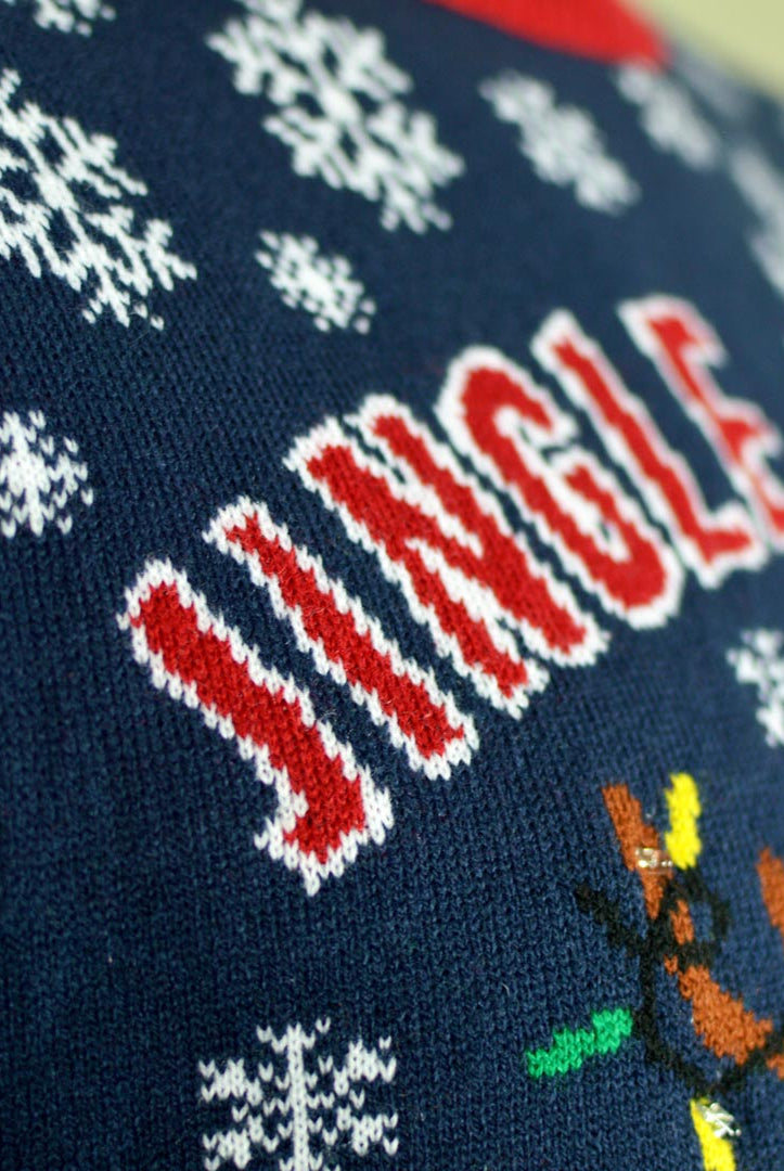 Camisola de Natal com Luzes LED para Família Jingle Bells Detalhe Neve