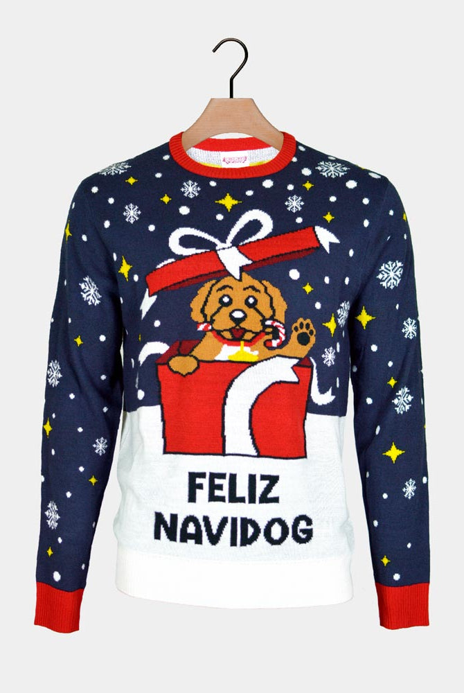 Camisola de Natal para Menina e Menino Feliz Navidog