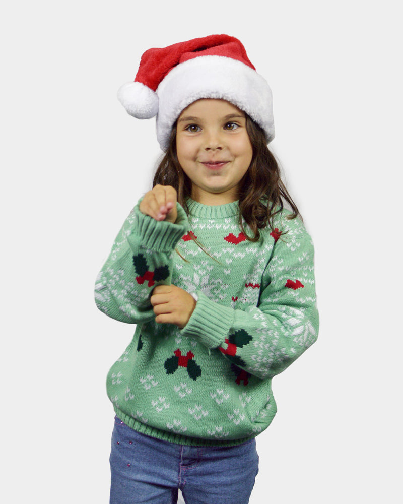 Camisola de Natal Verde para Menina Sweet Christmas