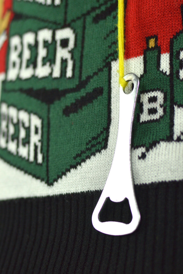 Camisola de Natal Rena com Abridor de Cerveja 3D
