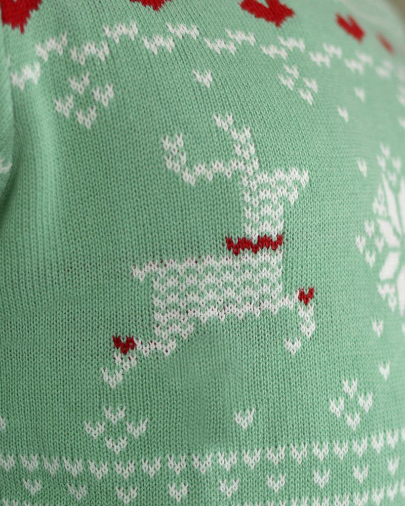 Camisola de Natal Verde Sweet Christmas Detalhe Rena