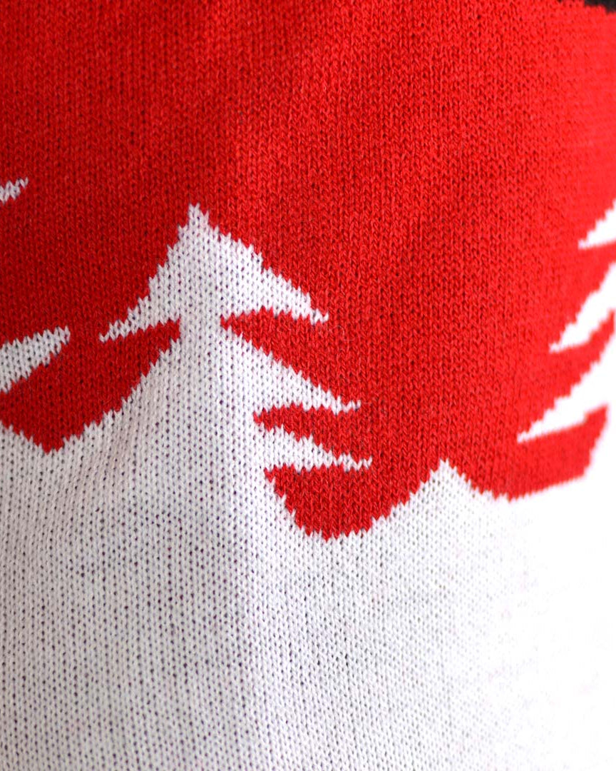 Camisola de Natal Vermelha para Família Rena com Cerveja 0,0 Detalhe Neve