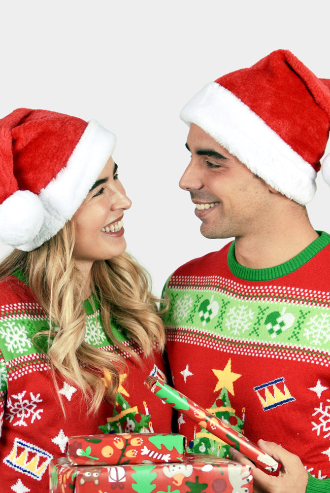 Gorro de Pai Natal para Adultos Casal