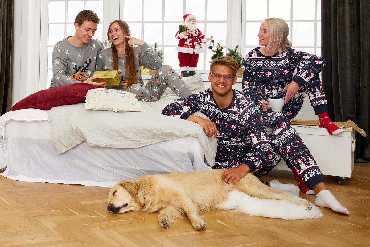 Pijamas de natal para toda a família